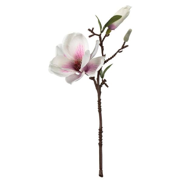 14" Artificial White Magnolia Pick (6 pack)