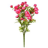 Vickerman 18" Artificial Pink Ranunculus Bush
