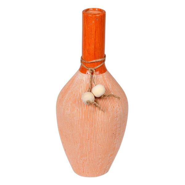 11.25" Brown Twine Terracotta Vase