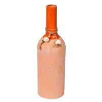Vickerman 13.25" Brown Twine Terracotta Vase