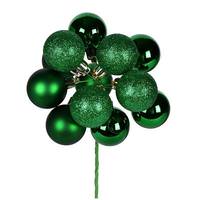 Vickerman 12" Green Ornament Pick (4 pack)