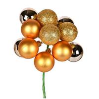 Vickerman 12" Gold Ball Ornament Pick (4 pack)