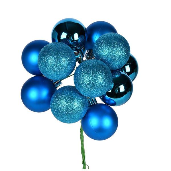 12" Turquoise Ball Ornament Pick (4 pack)