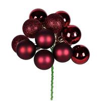 Vickerman 12" Wine Ball Ornament Pick (4 pack)