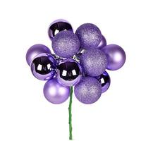 View 12" Lavender Ball Ornament Pick (4 pack)