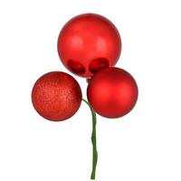 Vickerman 18" Red Ornament Pick (4 pack)