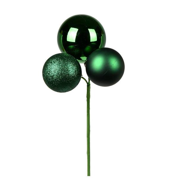 18" Emerald Ornament Pick (4 pack)