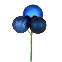Vickerman 18" Midnight Blue Ornament Pick (4 pack)