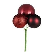 Vickerman 18" Burgundy Ornament Pick (4 pack)