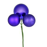 Vickerman 18" Purple Pick Christmas Decoration (4 Pack)