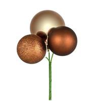 Vickerman 18" Mocha Ornament Pick (4 pack)