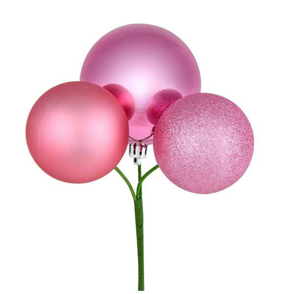 18" Pink Ornament Pick (4 pack)