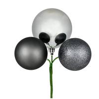 Vickerman 18" Pewter Ornament Pick (4 pack)