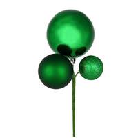 Vickerman 18" Green Ornament Pick (3 pack)