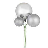Vickerman 18" Silver Ornament Pick (3 pack)