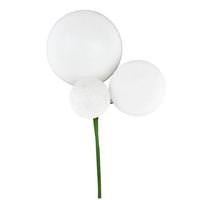 Vickerman 18" White Ornament Pick (3 pack)