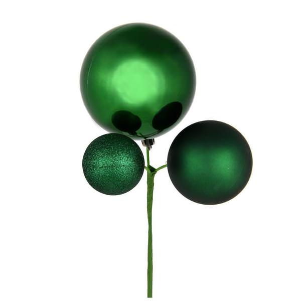 18" Emerald Ornament Pick (3 pack)