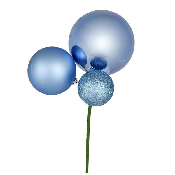 18" Periwinkle Ornament Pick (3 pack)