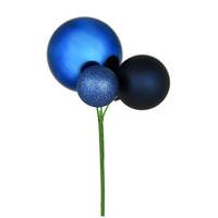 Vickerman 18" Midnight Blue Ornament Pick (3 pack)