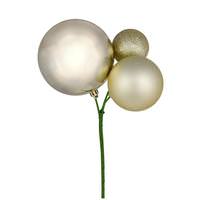 View 18" Champagne Ornament Pick (3 pack)