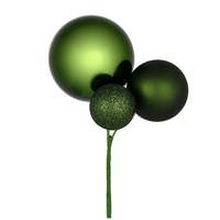 Vickerman 18" Moss Green Ornament Pick (3 pack)