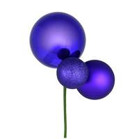 Vickerman 18" Purple Ornament Pick (3 pack)