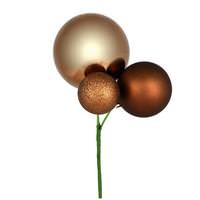 Vickerman 18" Mocha Ornament Pick (3 pack)