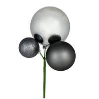 Vickerman 18" Pewter Ornament Pick (3 pack)