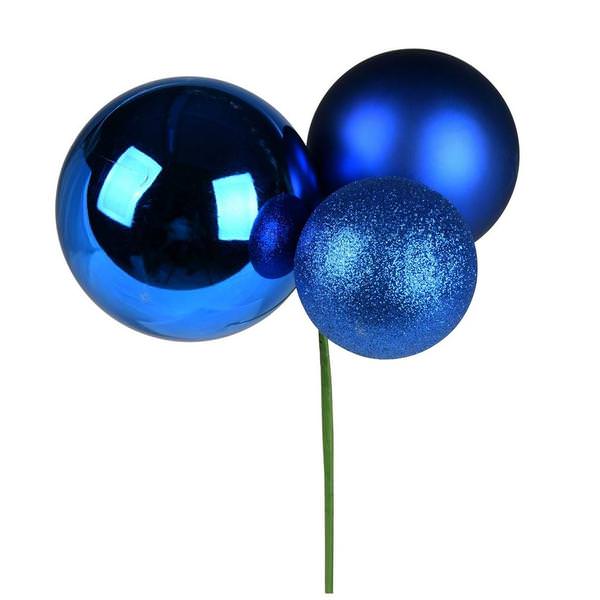 18" Blue Ornament Pick (2 pack)