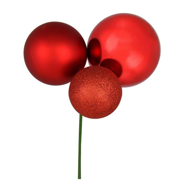 18" Red Ornament Pick (2 pack)