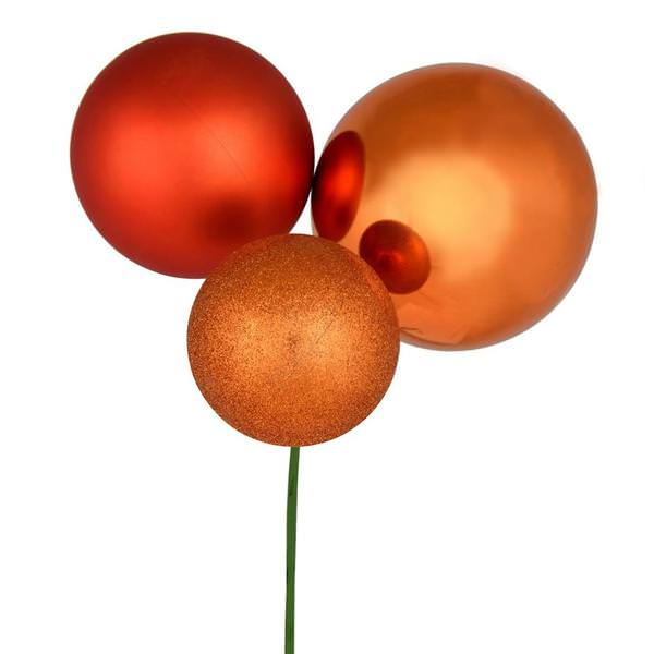 18" Burnished Orange Pick Christmas Ornament (2 Pack)