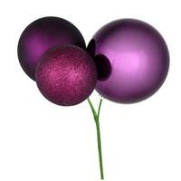 Vickerman 18" Plum Ornament Pick (2 pack)