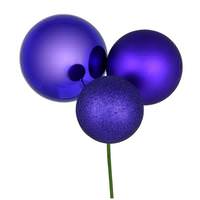 Vickerman 18" Purple Ornament Pick (2 pack)