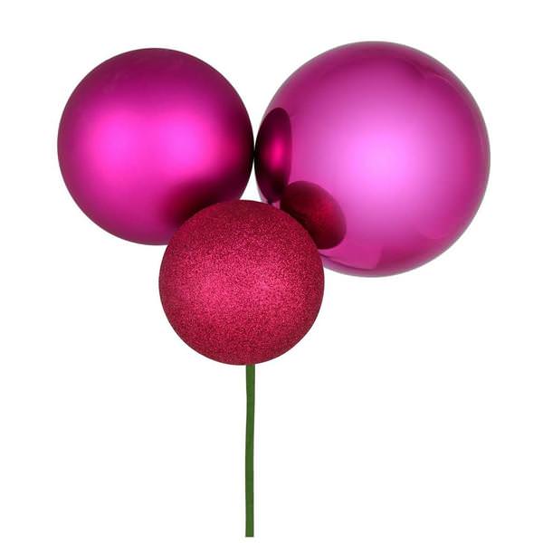 18" Fuchsia Ornament Pick (2 pack)