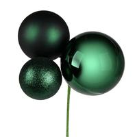 Vickerman 18" Midnight Green Ornament Pick (2 pack)