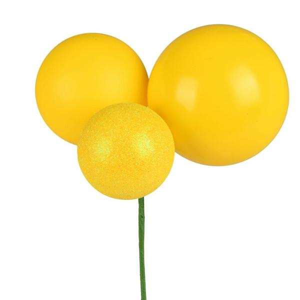 18" Yellow Pick Christmas Ornament (2 Pack)