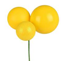 Vickerman 18" Yellow Pick Christmas Ornament (2 Pack)
