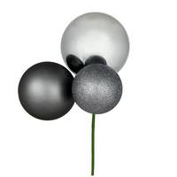 Vickerman 18" Pewter Ornament Pick (2 pack)