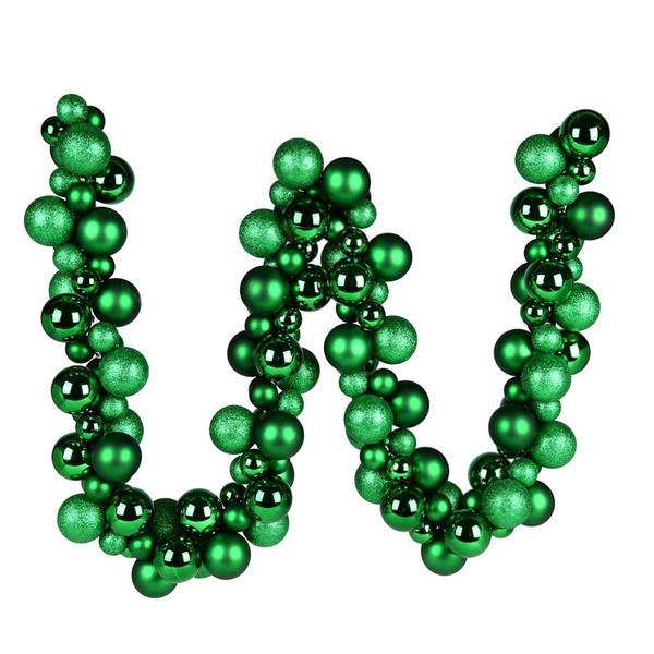 6' Green Assorted Ball Garland