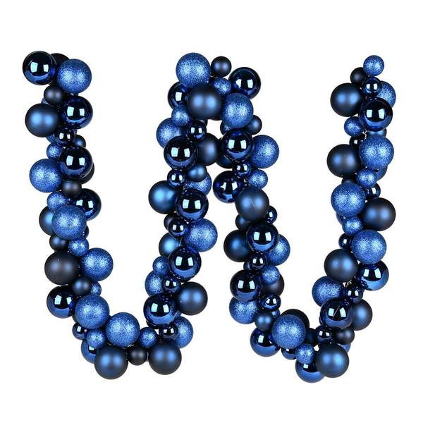 6' Midnight Blue Assorted Ball Garland