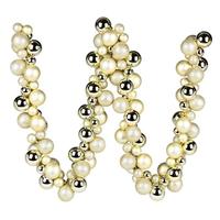 Vickerman 6' Champagne Assorted Ball Garland