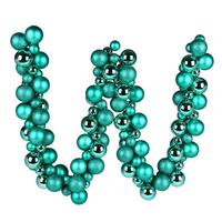 Vickerman 6' Teal Assorted Ball Garland