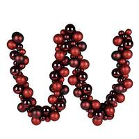 Vickerman 6' Burgundy Assorted Ball Garland