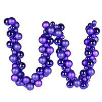 Vickerman 6' Purple Assorted Ball Garland