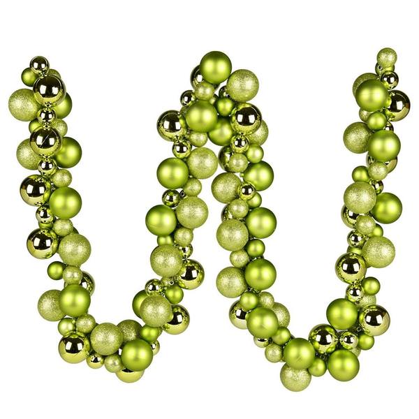 6' Lime Assorted Ball Garland