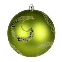 Vickerman 4.75" Lime Matte Sequin Ball Ornament (4 pack)