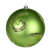 Vickerman 4" Celadon Matte Sequin Ball Ornament (6 pack)