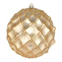 Vickerman 4" Gold Shiny Form Ball Ornament (6 pack)