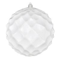 Vickerman 4" White Shiny Form Ball Ornament (6 pack)