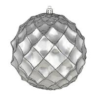 Vickerman 4" Limestone Shiny Form Ball Ornament (6 pack)